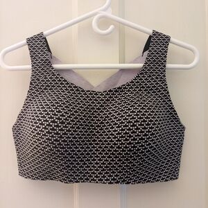 lululemon athletica Black and White Patterned Bra Back Panel